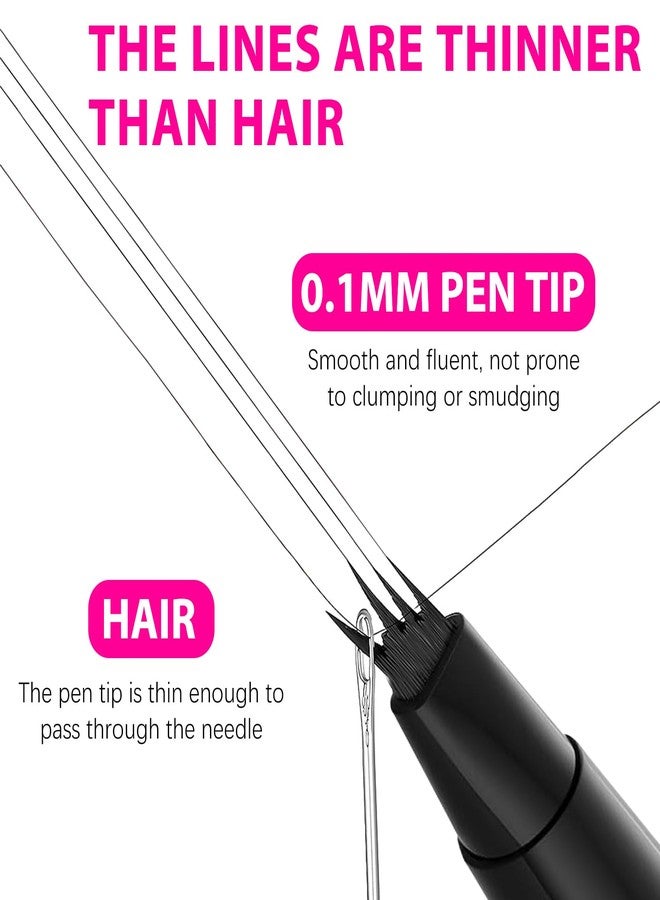 MAVENI 2-in-1 Eye Brow Pencils for Women,Waterproof Eyebrow Pen with 4 Tip Microblading Eyebrow Pencil and 0.01mm Ultra-Precise Eyeliner,Create Natural Hair-Like Brows,Lasting (01 Light Brown) - Image 5